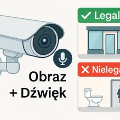 Kamera z mikrofonem. Czy pracodawca może nagrywać pracowników? Legalne nagrywanie obrazu w sklepie, nielegalne w toalecie.