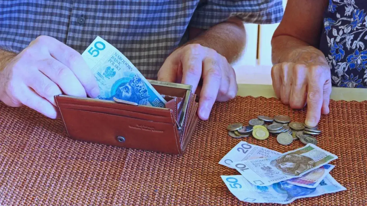 Ręce liczą pieniądze, zastanawiając się, kiedy kierowca zawodowy może przejść na emeryturę.