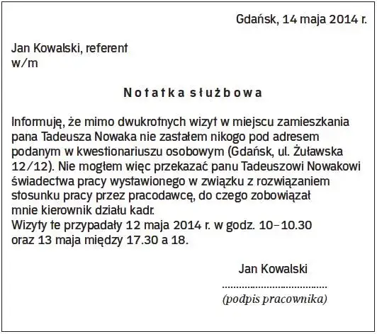 Zdjęcie Jak napisać notatkę służbową na pracownika wzór - uniknij błędów w dokumentacji