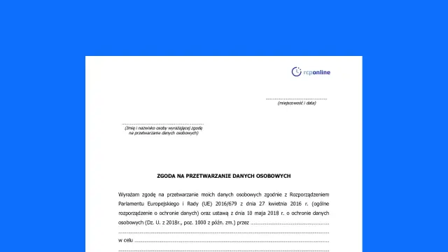 Zgoda na przetwarzanie danych osobowych w CV - Aktualne wzory